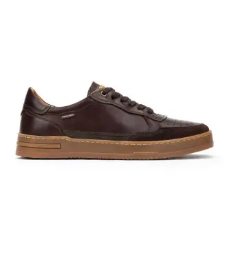 per uomo M1K-6383C1 Sneakers Xativa in pelle marrone scuro (40), Basso, Stringhe, Casual