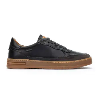 per uomo M1K-6383C1 Sneakers Xativa in pelle nera (39), Nero, Basso, Stringhe, Casual