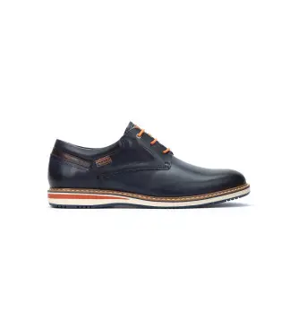 per uomo M1T-4050C1 Scarpe Avila M1T-4050C1 in pelle blu scuro (39), Basso, Stringhe, Casual, Navy