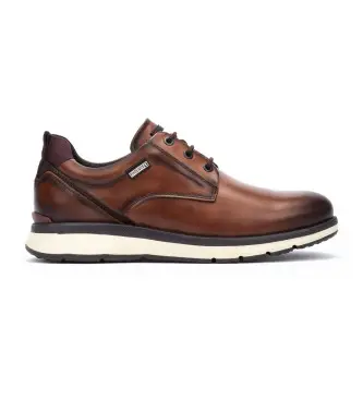 per uomo M1W-4153C3 Scarpe da ginnastica in pelle Cordoba marrone (42), Basso, Stringhe, Casual