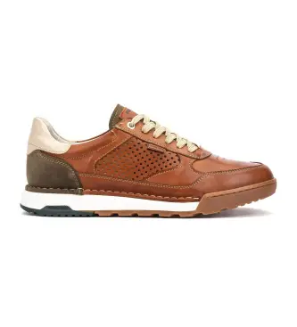 per uomo M3W-6435C1 Sneakers Teide in pelle marrone (40), Basso, Stringhe, Casual