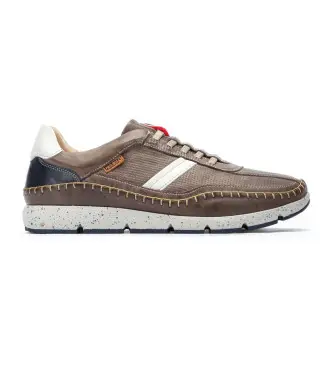 per uomo M4U-6046C1 Sneakers Fuencarral in pelle color tortora (40), Basso, Nessuno, Casual, Taupe