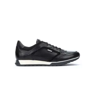 per uomo M5N-6247C1 Scarpe da ginnastica in pelle Cambil nera (39), Nero, Basso, Stringhe, Casual