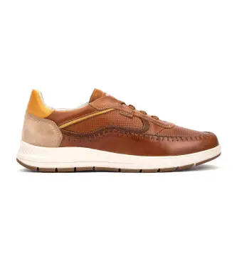 per uomo M7W-6423C1 Sneakers Salamanca in pelle marrone (40), Basso, Stringhe, Casual, Classico