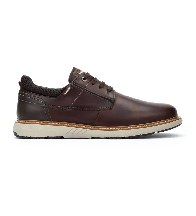 per uomo M8D-4292C1 Sneakers Bilbao in pelle marrone scuro (40), Basso, Stringhe, Casual