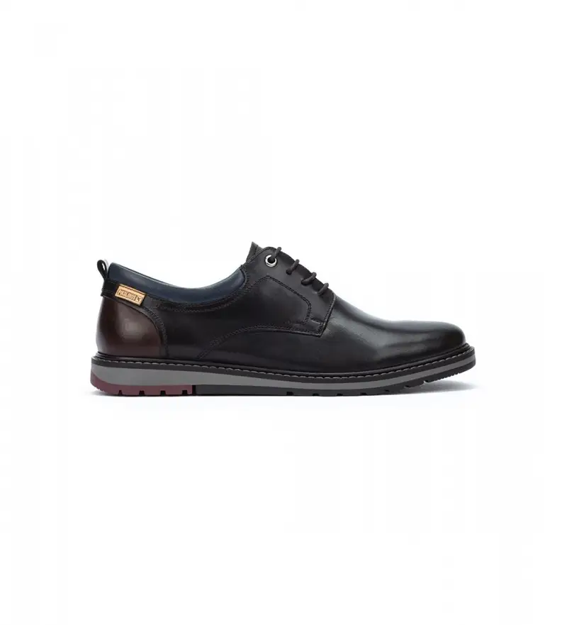 per uomo. M8J-4183C1 Scarpe in pelle Berna nere (39), Nero, Basso, Stringhe, Casual, Classico