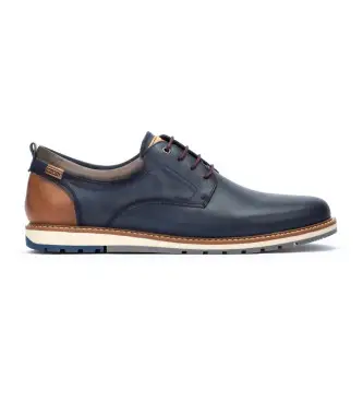 per uomo M8J-4183XL Scarpe in pelle blu navy Berna (48), Basso, Stringhe, Casual