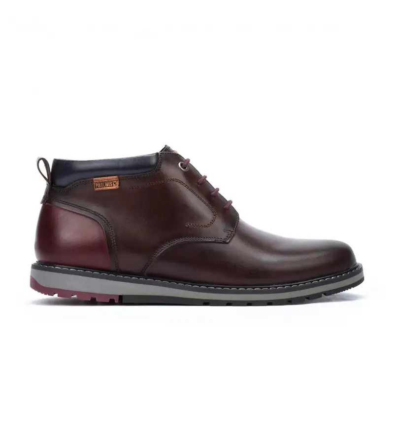 per uomo M8J-8181 Stivaletti in pelle Berna M8J-8181 Olmo (45), Marrone, Basso, 1 a 3 cm, Stringhe, Casual