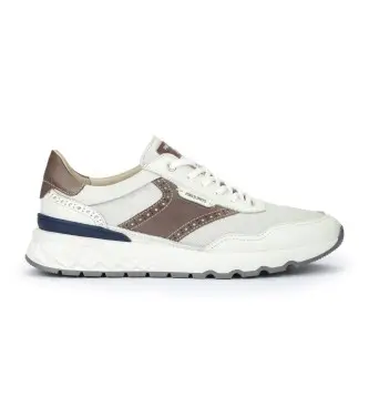 per uomo M8R-6380C1 Sneakers Aranda in pelle bianca (39), Bianco, Basso, Stringhe, Casual