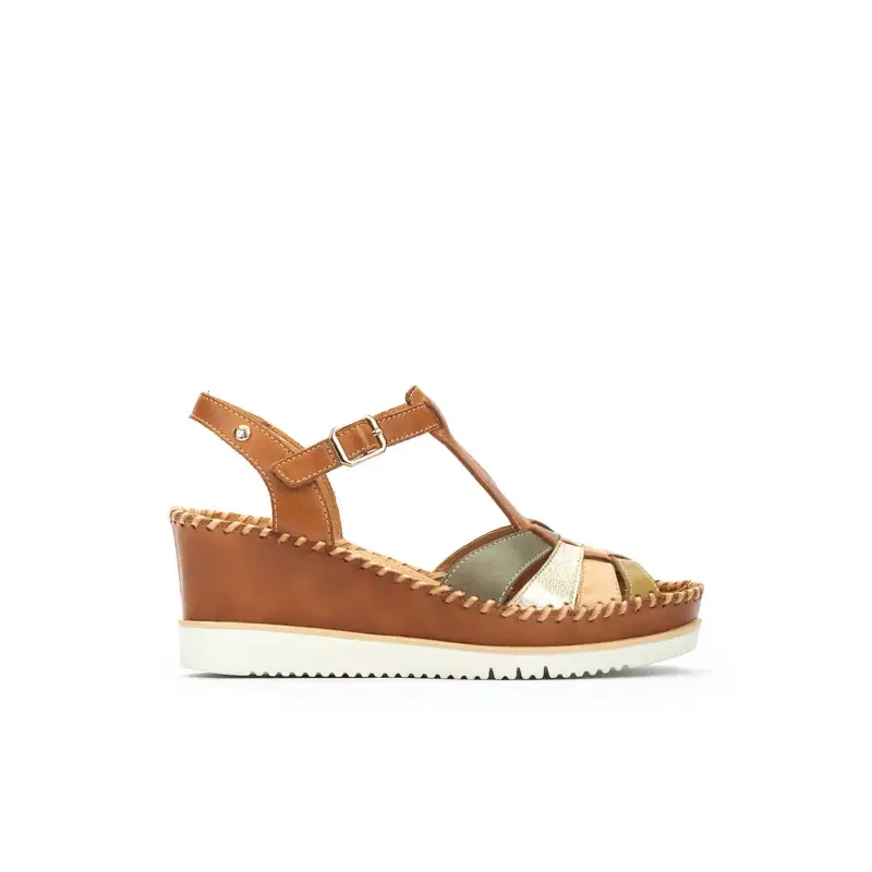 Sandali con zeppa in pelle per donna Pikolinos Aguadulce