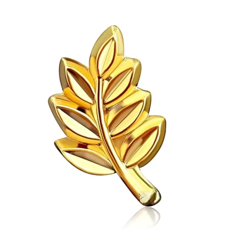 Pin's Acacia Franc-Massonerie - Set di 3 pezzi | Pins France Dorato Ramo d'Acacia | Gioiello 12 mm Simbolo Massonico, Placcato oro miniatura 2