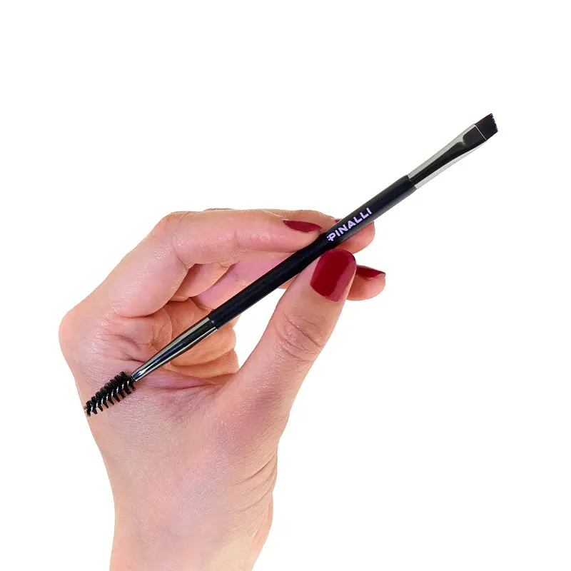 Pennelli Pennello per sopracciglia 2 in 1 - Pennelli trucco miniatura 2