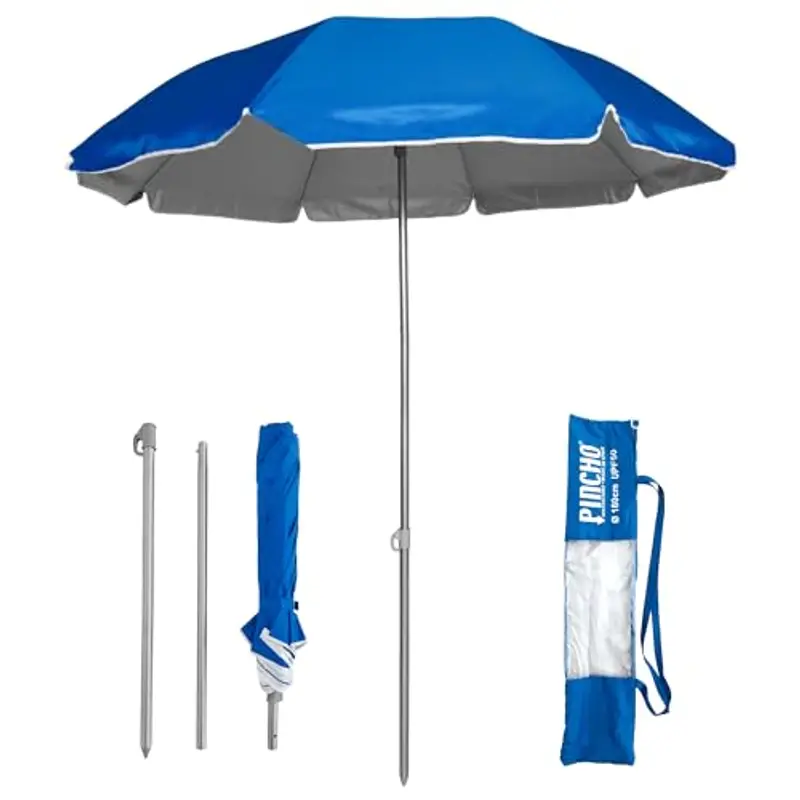 Pincho Sombrilla Mochila Plegable 180CM Ideal para Moto y Bicicleta.Protección Solar UPF50+ (bloquea 99% de Rayos UV), Muy Ligera.1,5 kg, Medida de la sombrilla Dentro de la Funda 70cm.