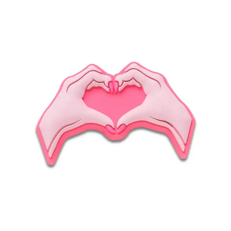 Pink heart hands