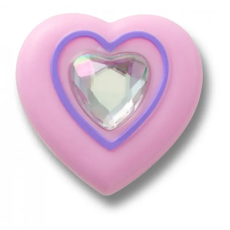 Pink heart with gem