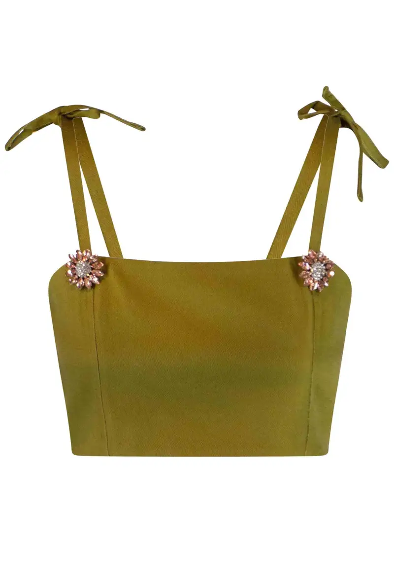 Pink Memories Top Donna Verde 3190451