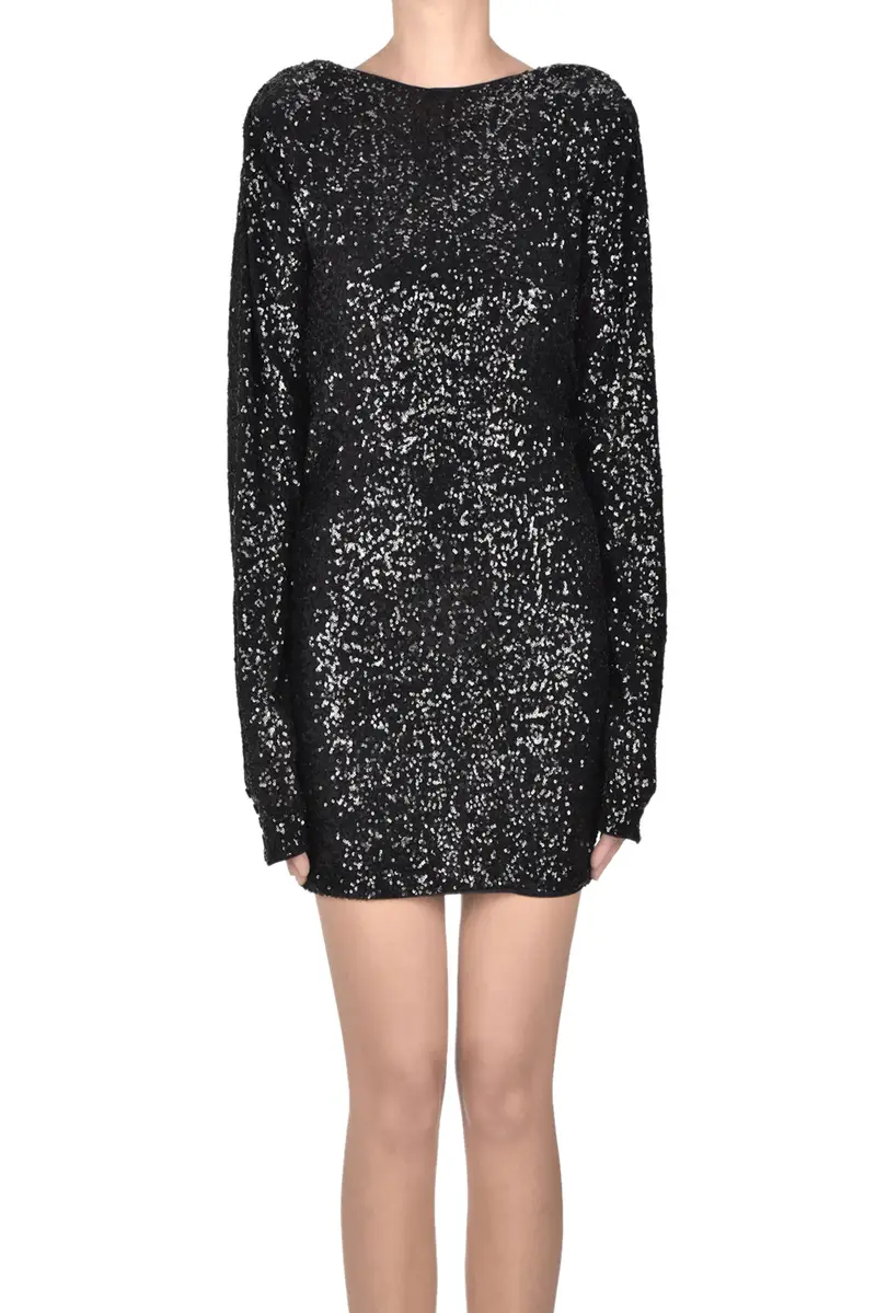Abito Bernieri con paillettes Nero