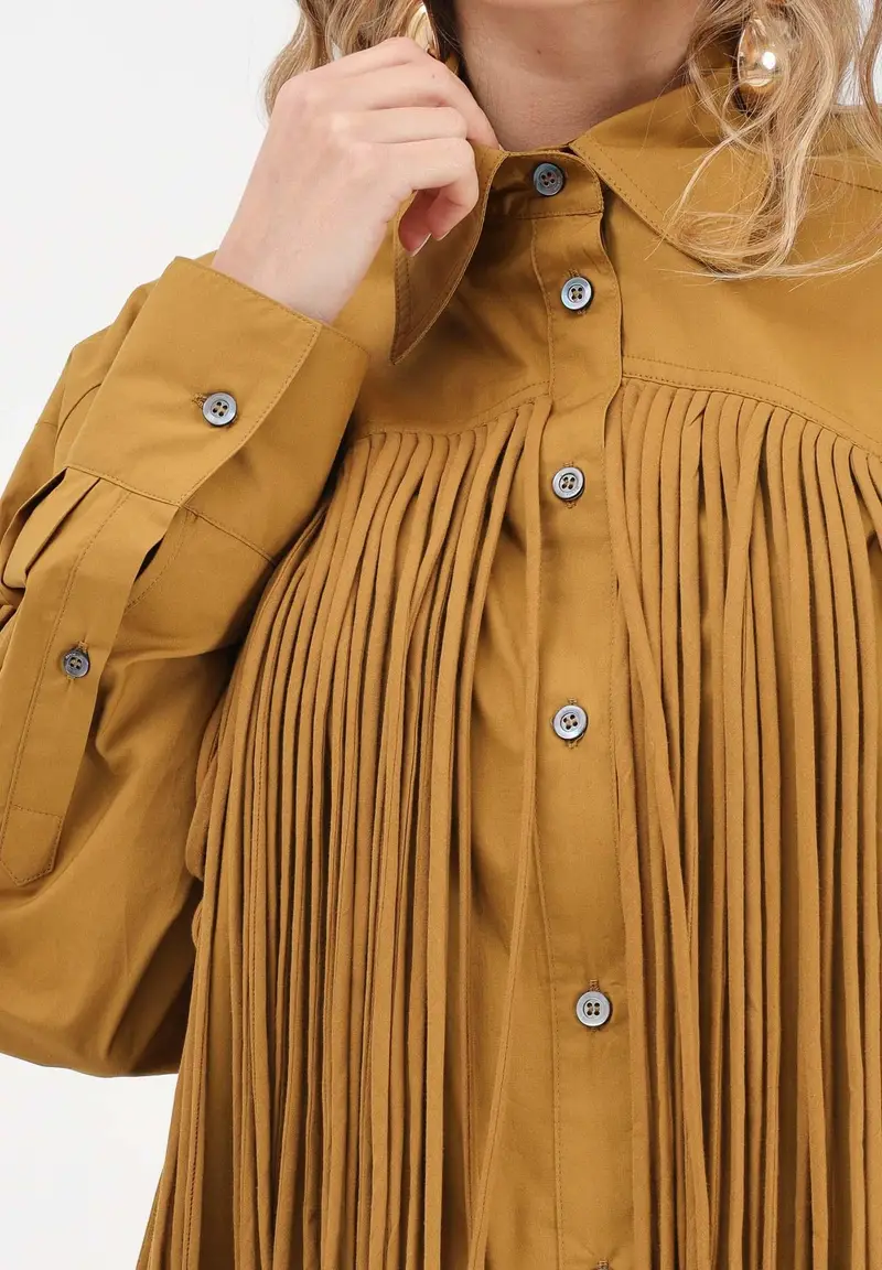 Abito corto kiwi da donna con frange miniatura 3