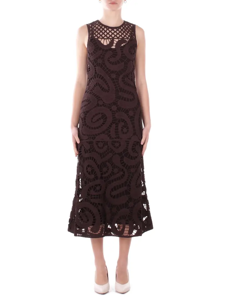 Abito Donna PINKO Marrone Bufera abito crochet