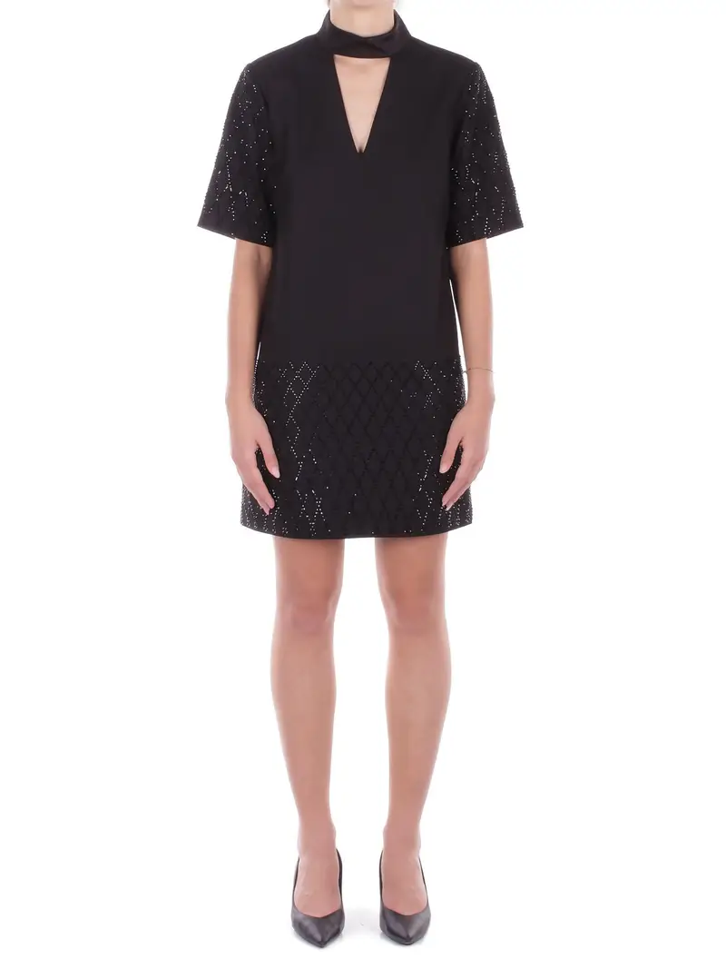 Abito Donna PINKO Nero Lipogramma abito poly