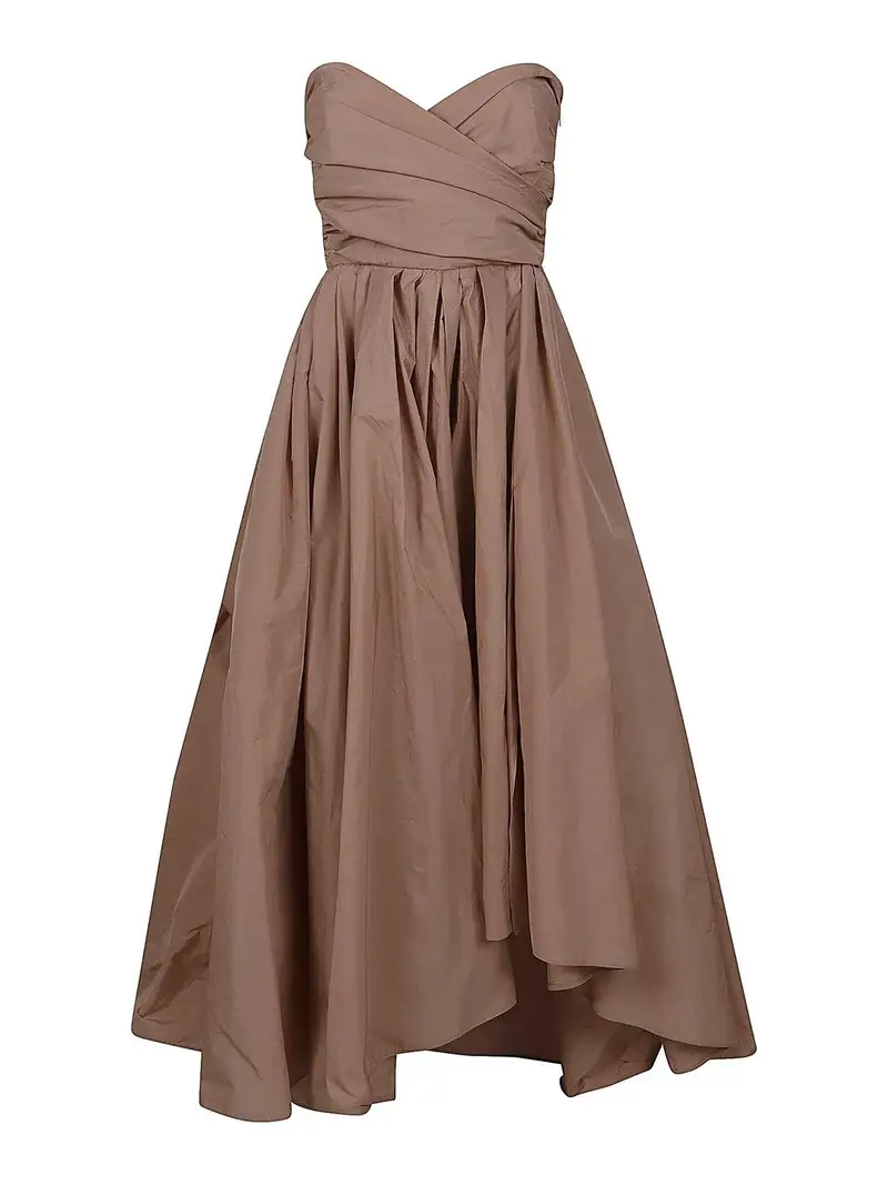 Abito in taffet Cammello