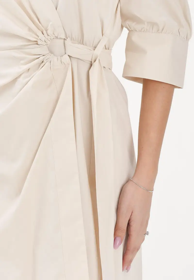 Abito midi ALINE beige da donna miniatura 3