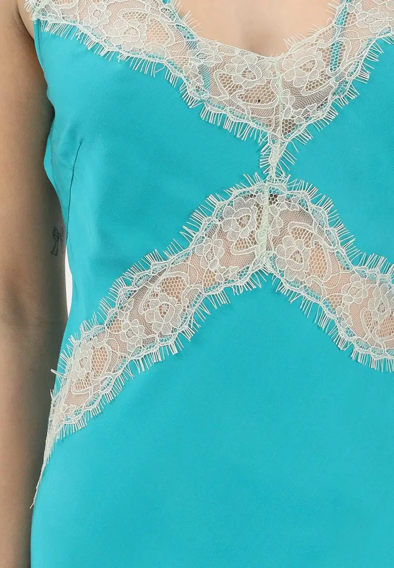 Abito midi ANISE turchese da donna miniatura 3