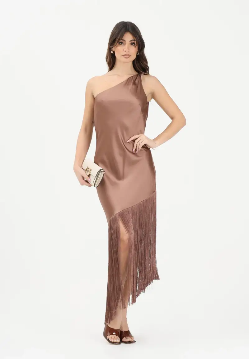 Abito midi Kiwi marrone da donna miniatura 2