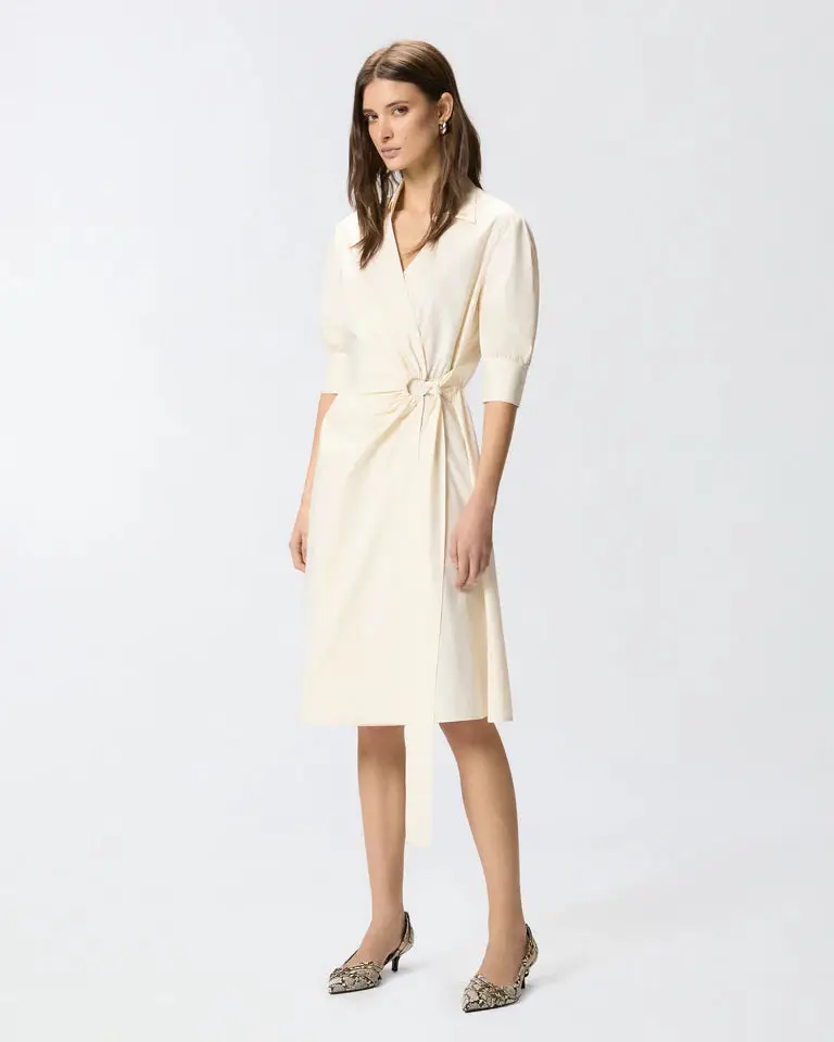 ALINE ABITO COMFORT POPELINE SS26 BEIGE G MAROSO