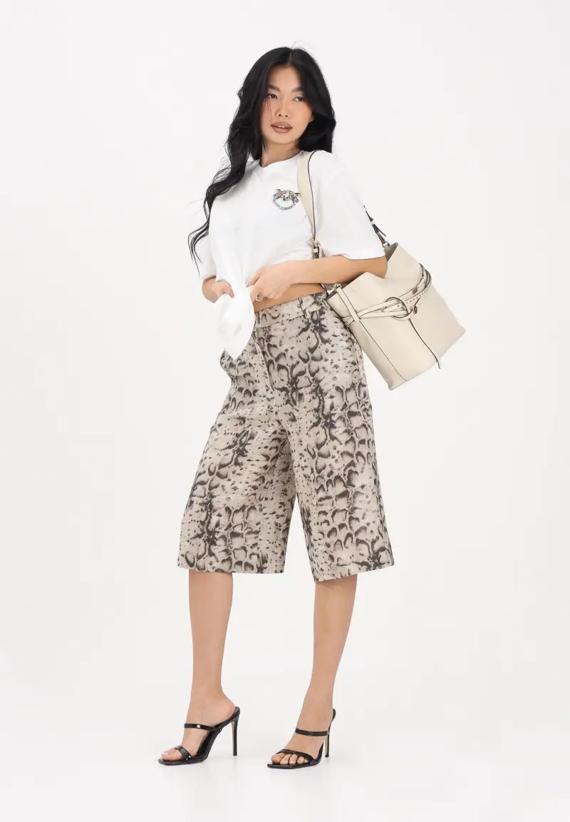 Pinko Bermuda Donna Beige 4346328 miniatura 2