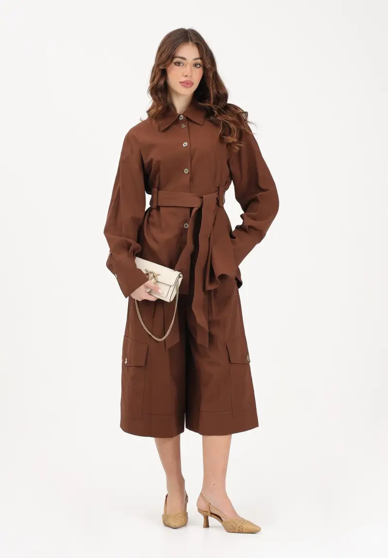 Pinko Bermuda Donna Marrone 4246214 miniatura 2