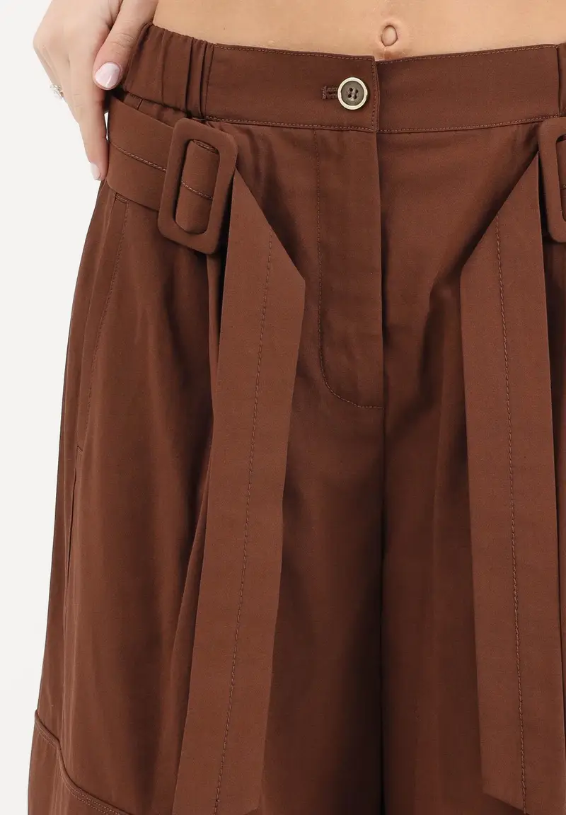 Pinko Bermuda Donna Marrone 4246214 miniatura 3