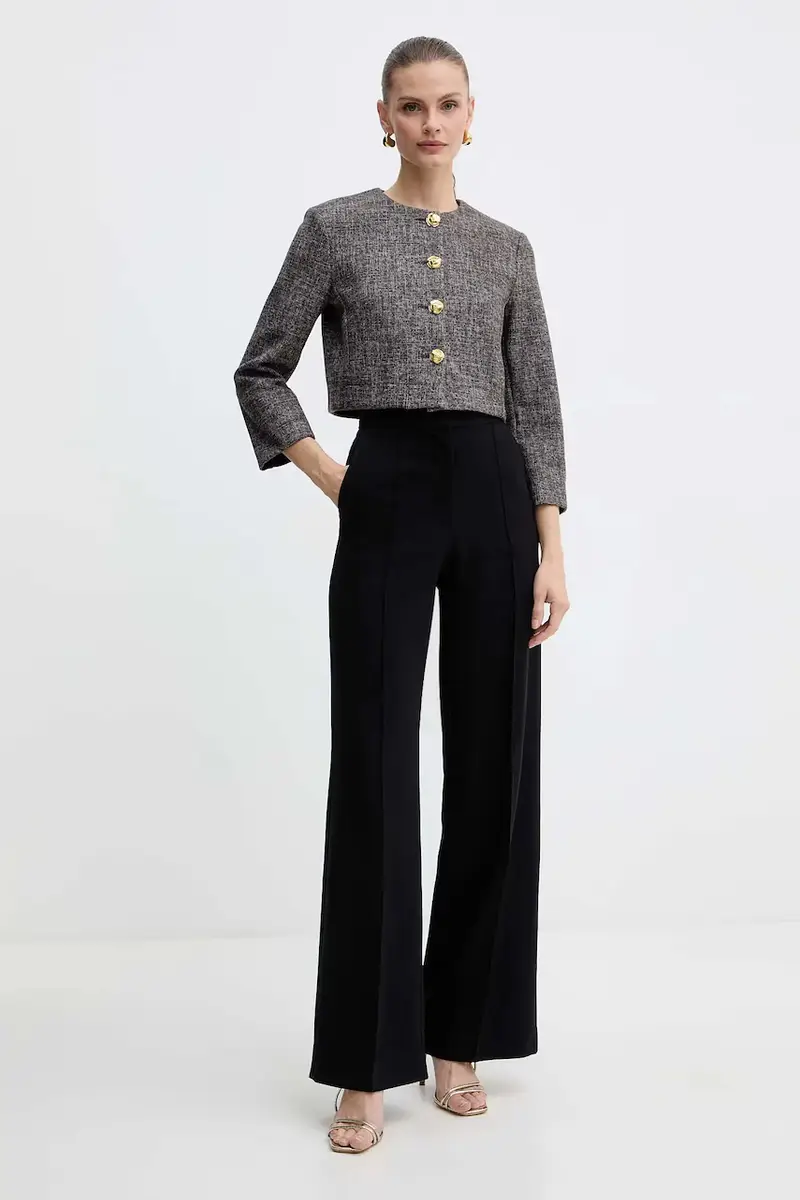 blazer con aggiunta di lana colore marrone 105708 A2QX miniatura 2