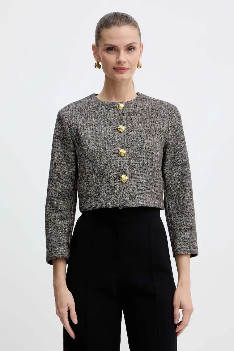 blazer con aggiunta di lana colore marrone 105708 A2QX