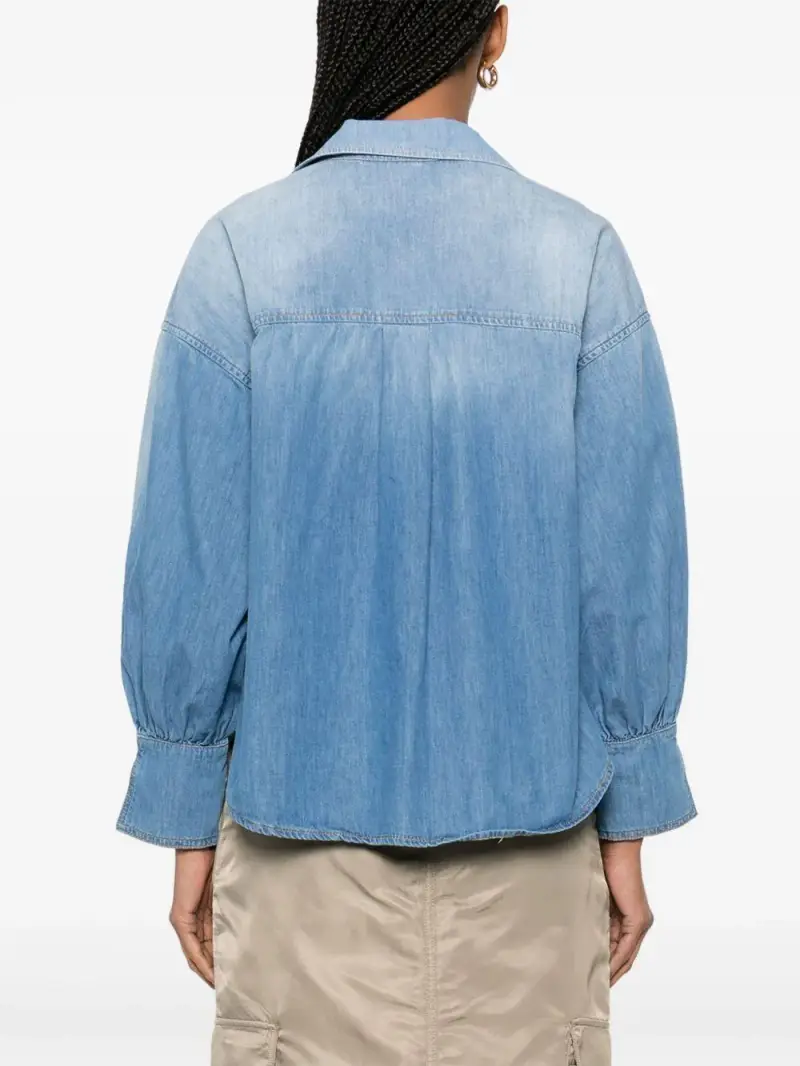 Blusa calahari in denim sfumato miniatura 3