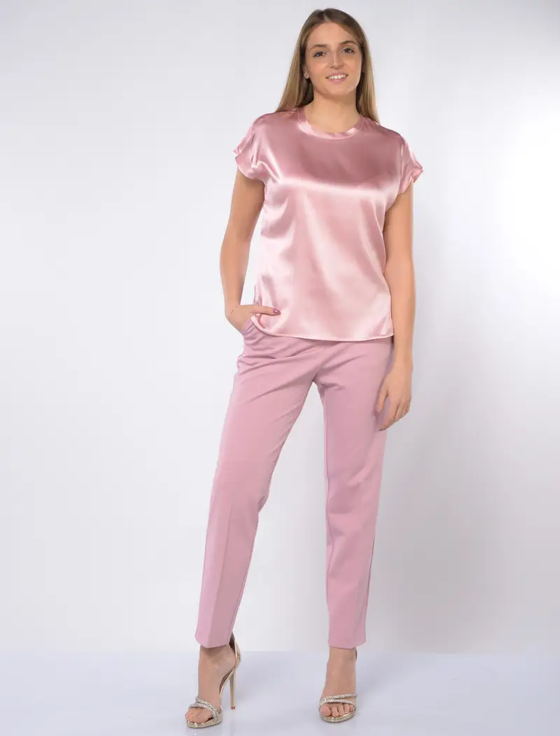 blusa da donna Pinko in seta con manica ad aletta Rosa miniatura 2