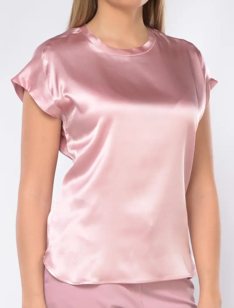 blusa da donna Pinko in seta con manica ad aletta Rosa