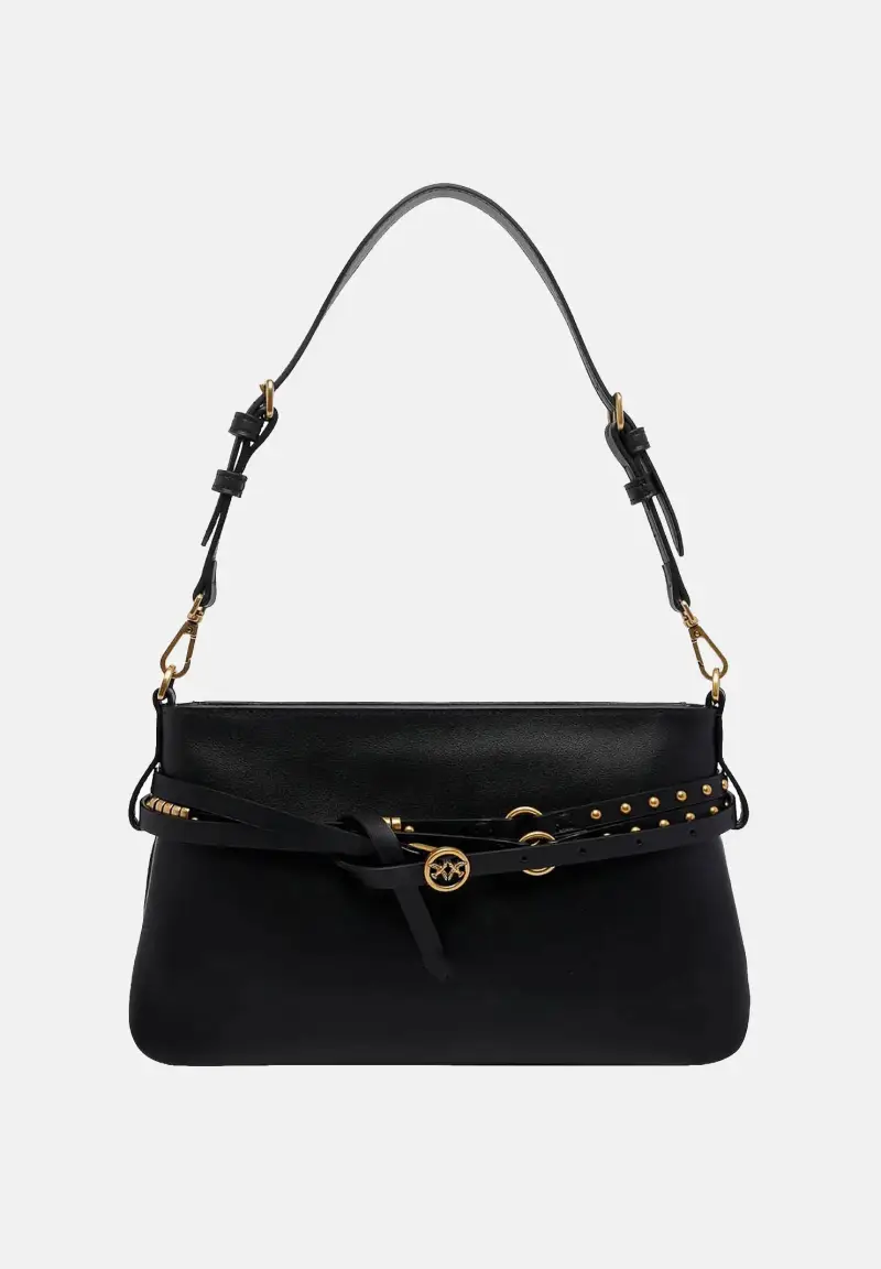 Borsa a spalla Belt Bag nera da donna