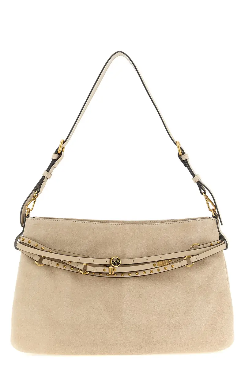 Borsa A Spalla Belt Grande Beige
