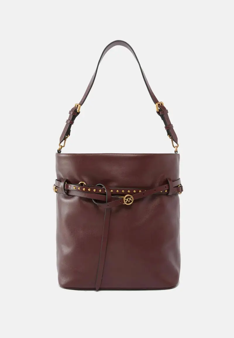 Borsa a spalla Bucket Belt burgundy da donna