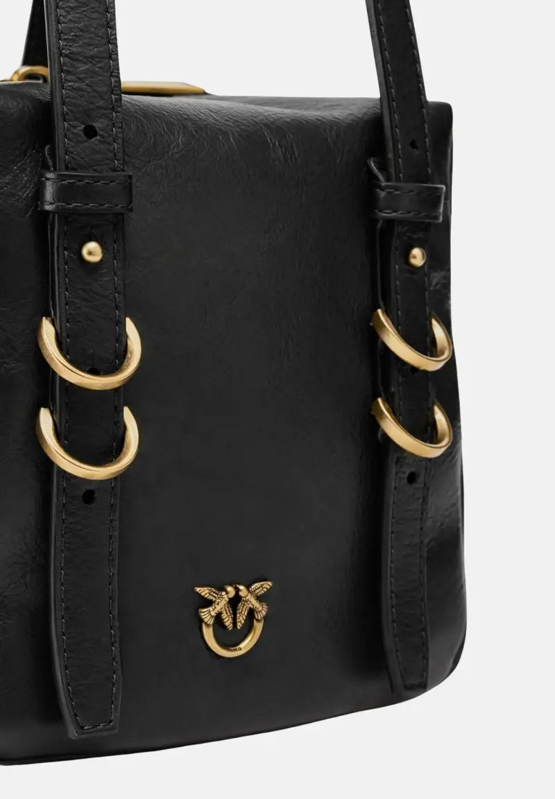 Borsa a spalla Cubic Bag nera da donna miniatura 2