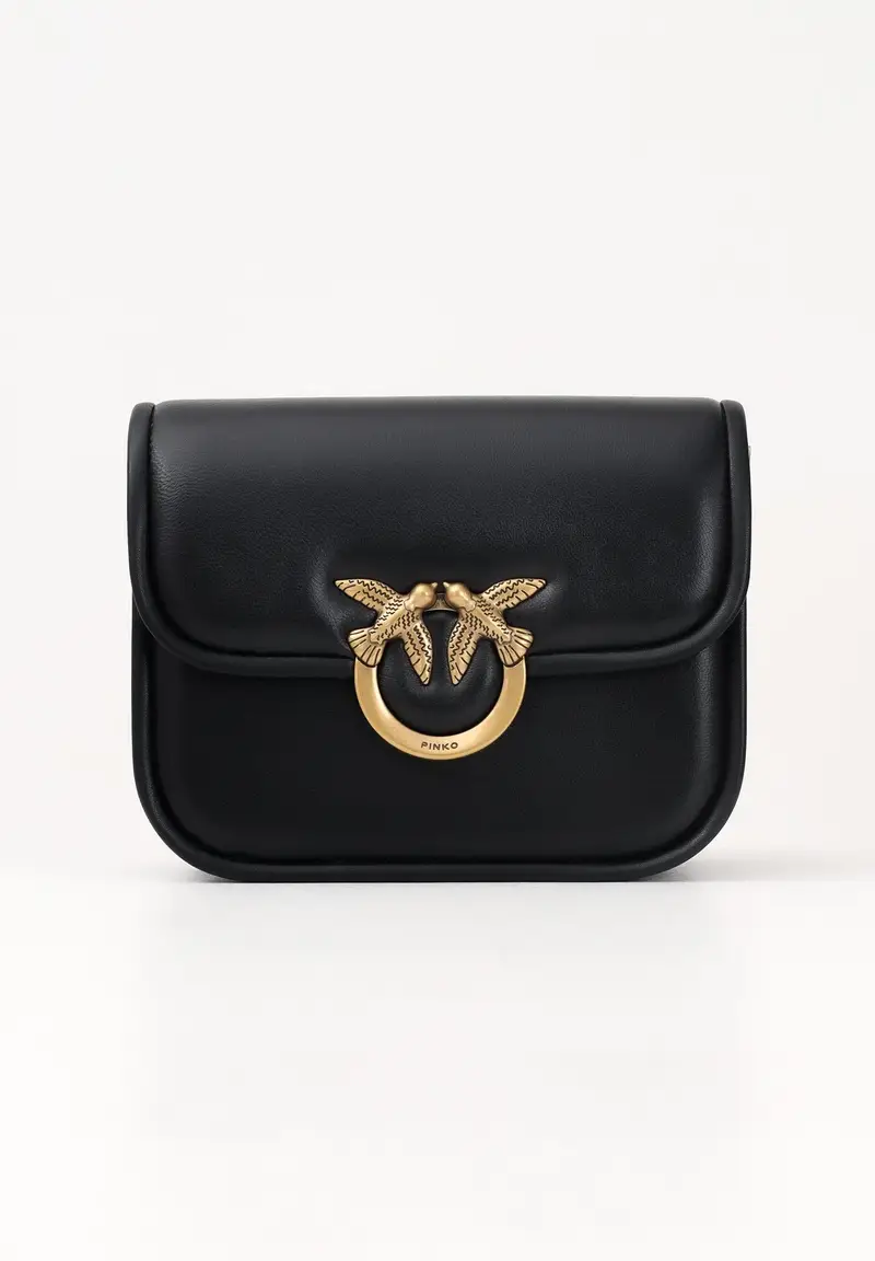 PINKO Borsa a spalla LOVE BOX BAG FL MINI nera da donna