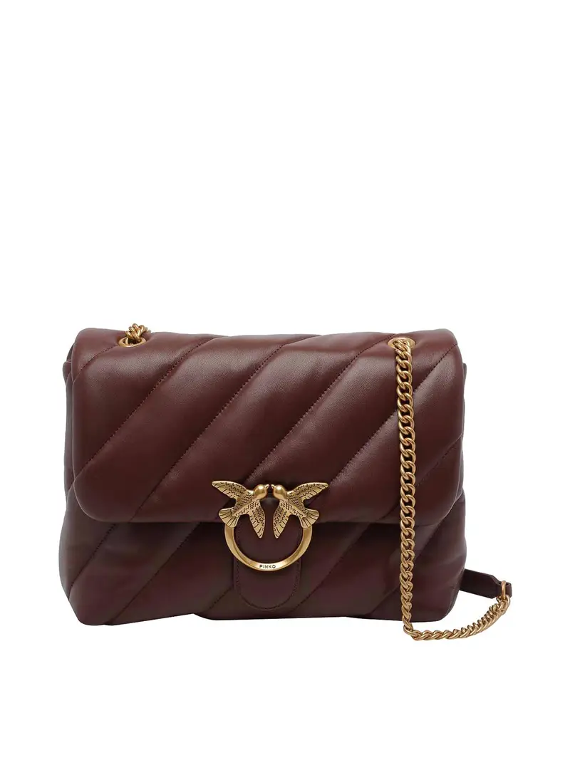 Borsa a tracolla imbottita classica Love Rosso