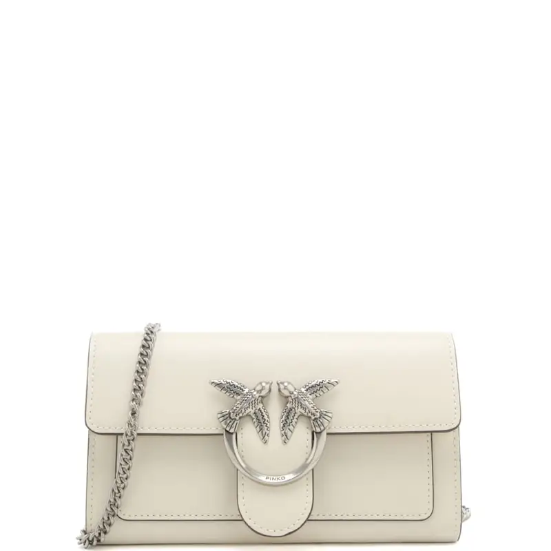 borsa a tracolla love one pochette avorio acciaio