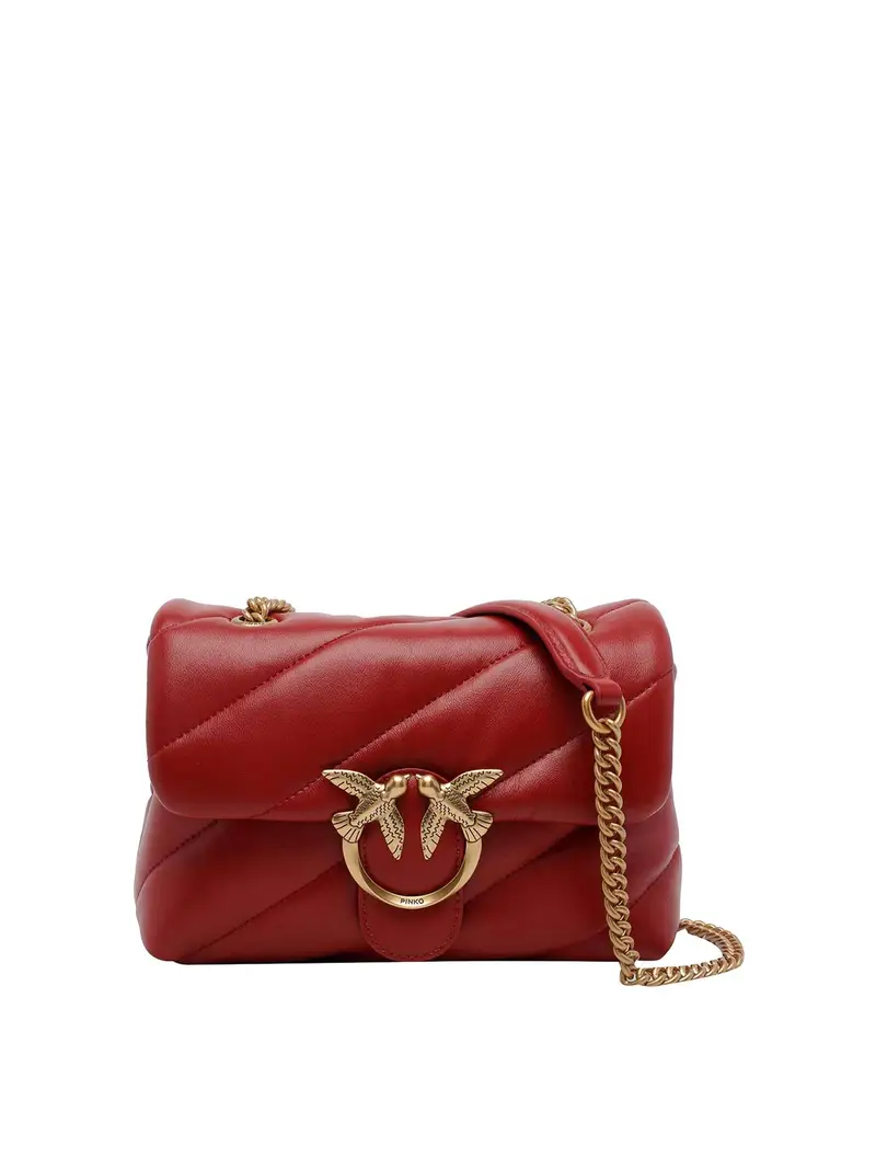 Borsa a tracolla mini imbottita Love rossa Rosso