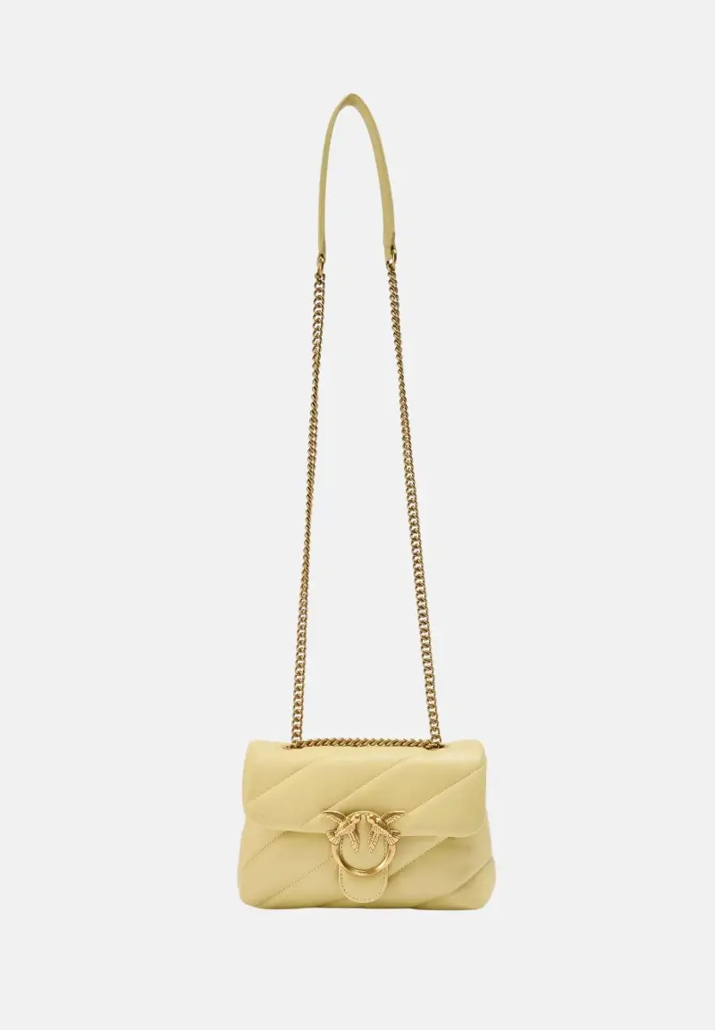 Borsa a tracolla Mini Love Bag Puff giallo vaniglia da donna