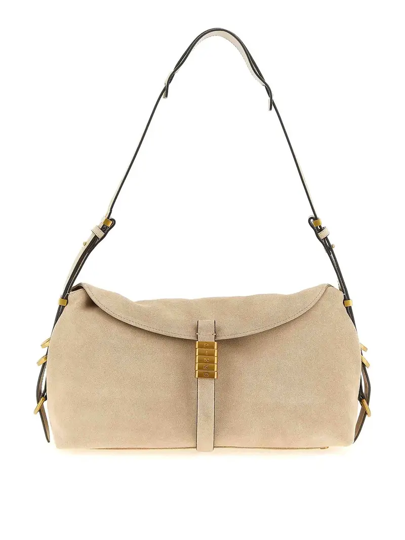 Borsa a tracolla orizzontale Saddle Beige