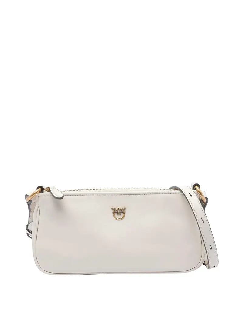 Borsa a traversa mini mezza luna baguette Bianco