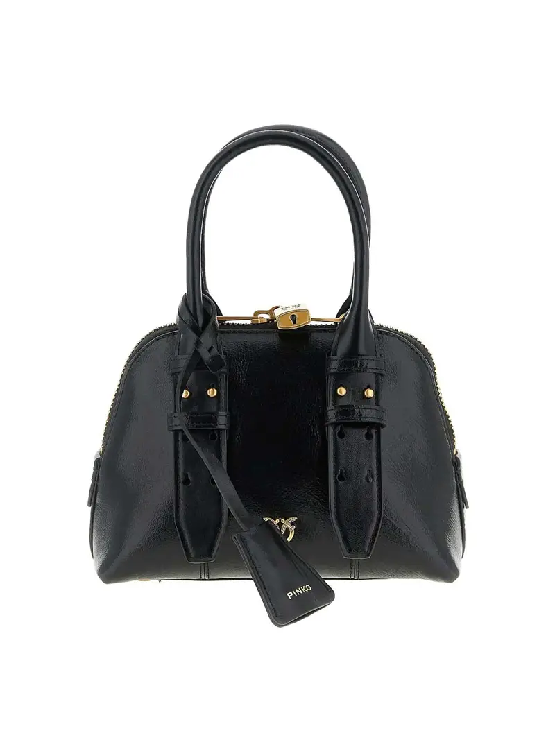 Borsa Bauletto Zip Mini Pelle Nero