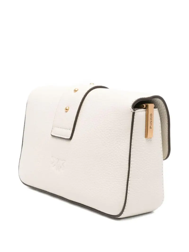 Borsa bianca con chiusura Love-Bird e borchie Bianco miniatura 3